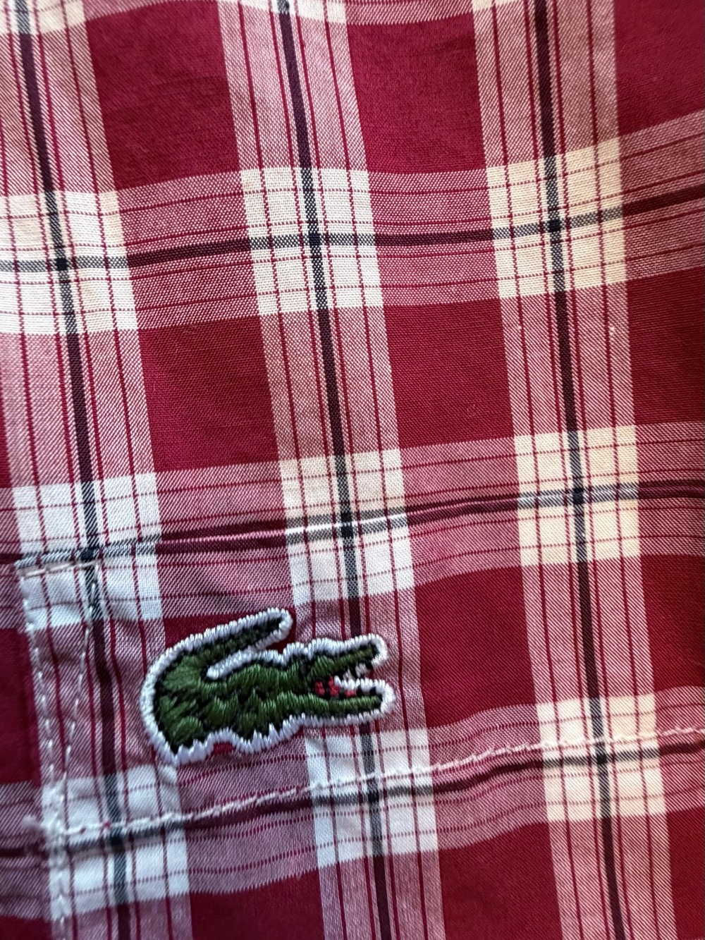 Lacoste Red Plaid Button‑Down Shirt - Picture 4 of 12